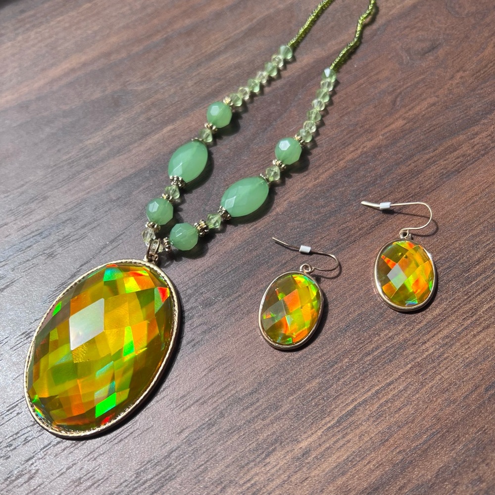 Costume Jewelry Necklace and Earrings Set